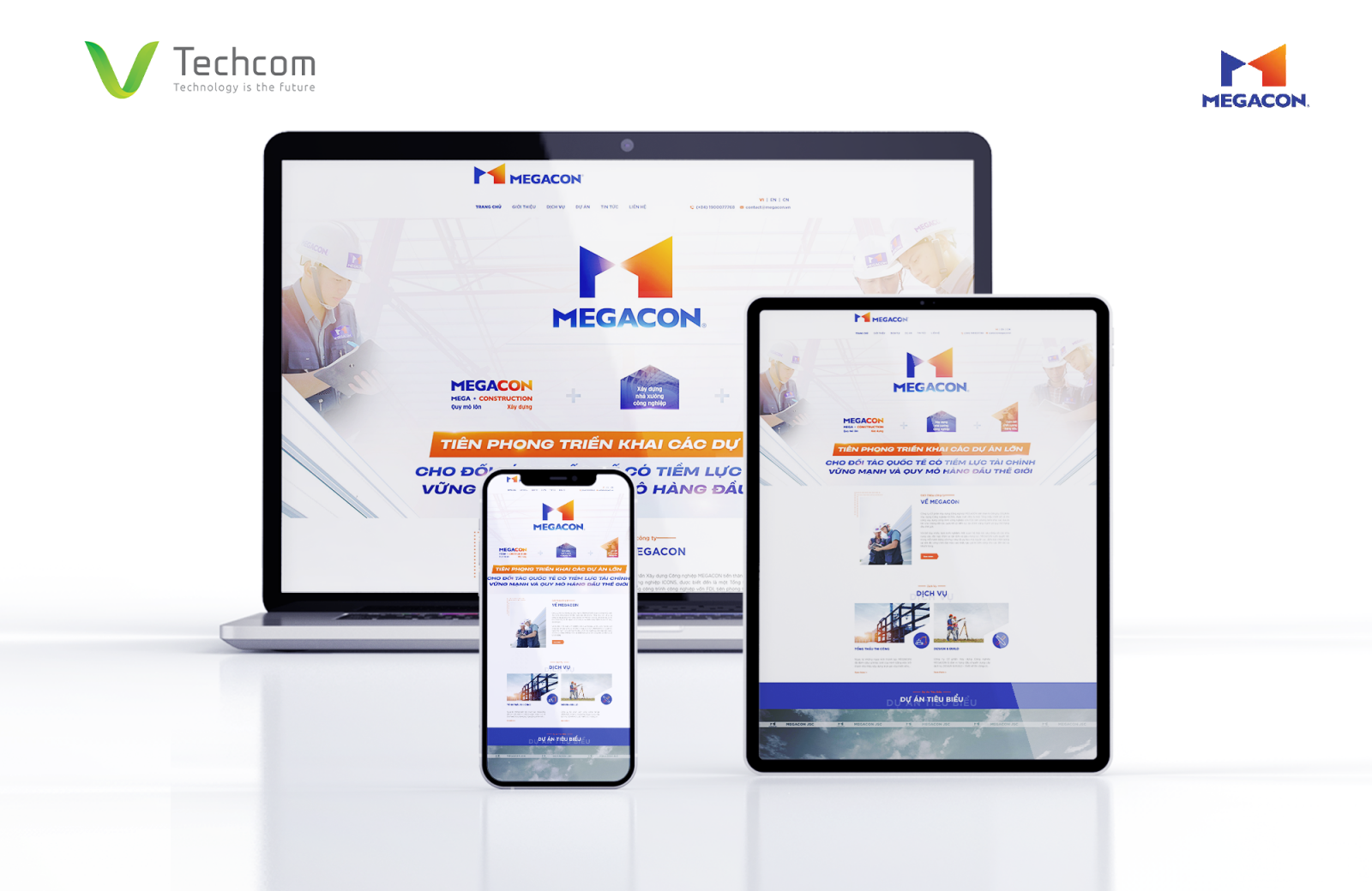 Website design project of MEGACON Industrial Construction Joint Stock Company