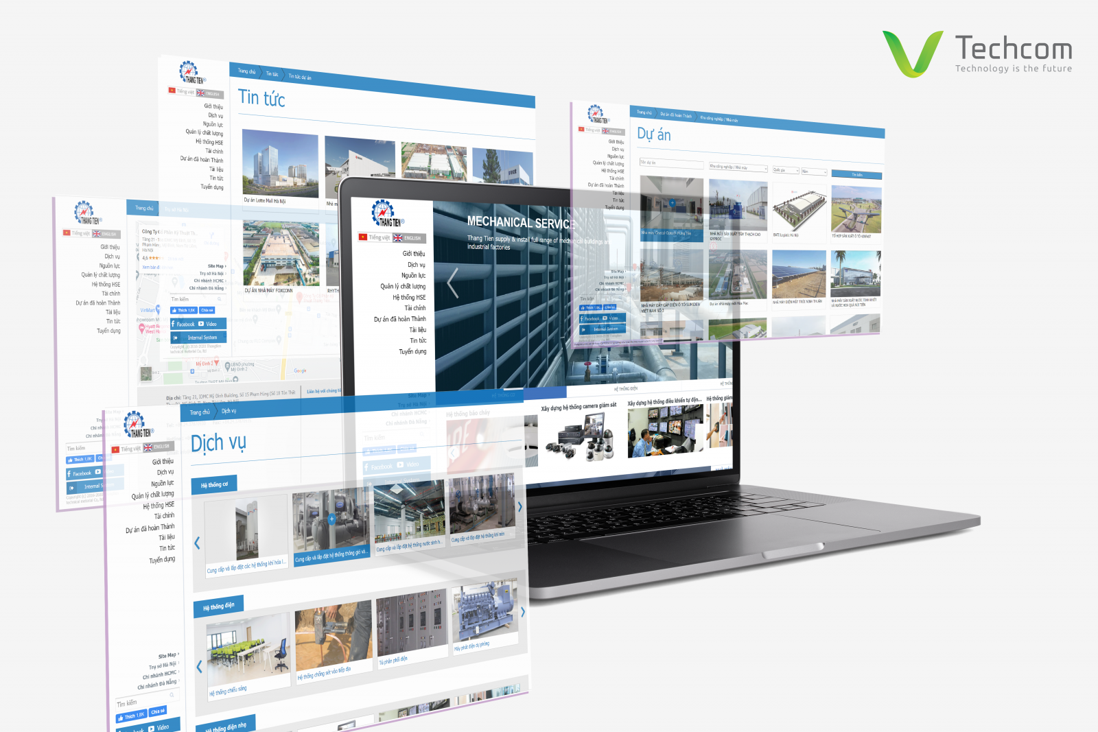Website design project for Thang Tien Technical Joint Stock Company