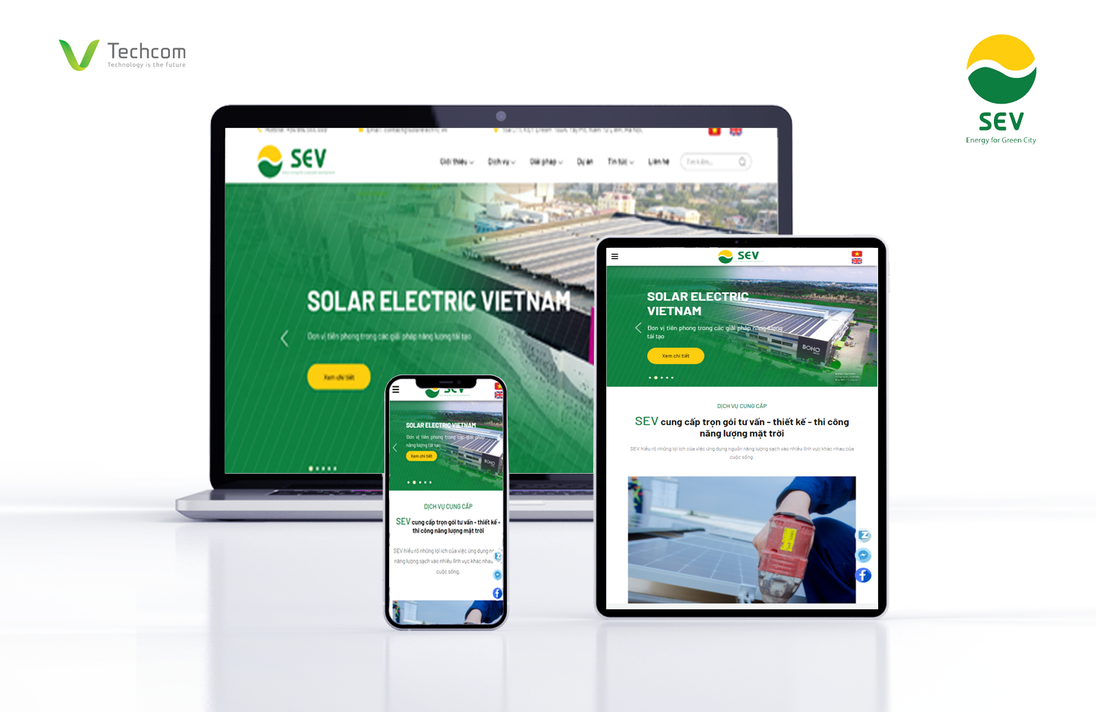 Website design project for SOLAR ELECTRIC VIET NAM Joint Stock Company